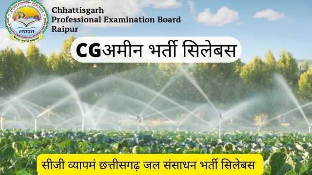 CG अमीन भर्ती सिलेबस