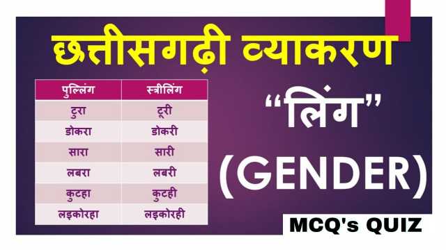 CG Gender Grammar in Hindi