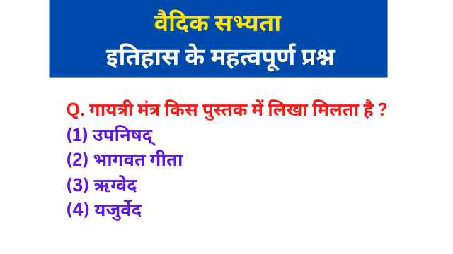 Vedic Civilization History Quiz in Hindi